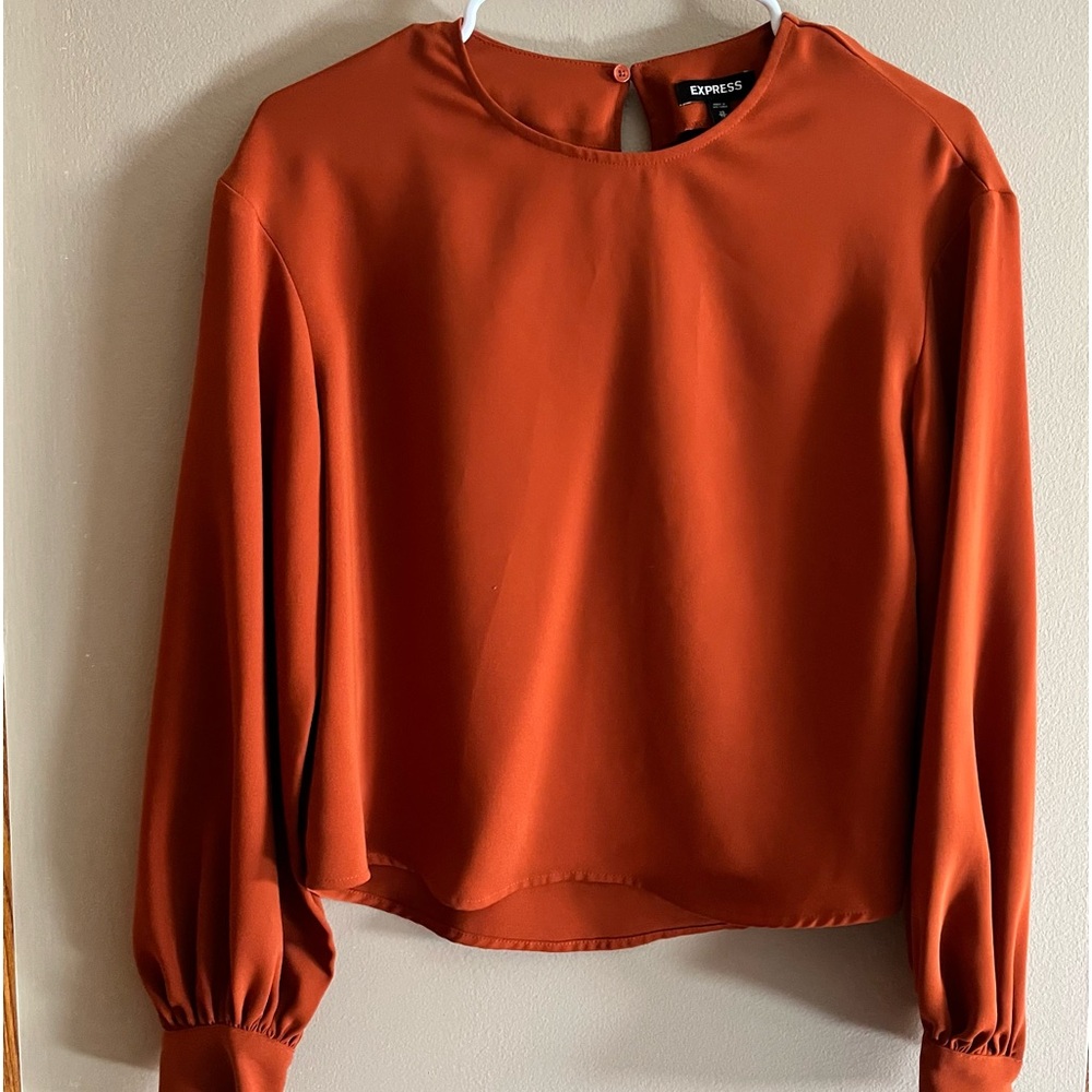 Express beautiful burnt orange blouse great fall piece! 🍁🧡